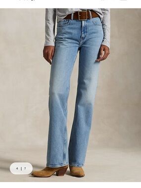 Polo by Ralph Lauren Women's Light Wash Boot-Cut Jeans